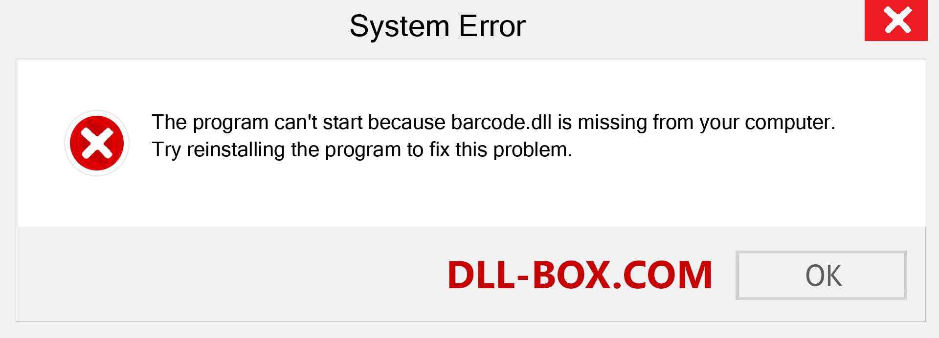  barcode.dll file is missing?. Download for Windows 7, 8, 10 - Fix  barcode dll Missing Error on Windows, photos, images